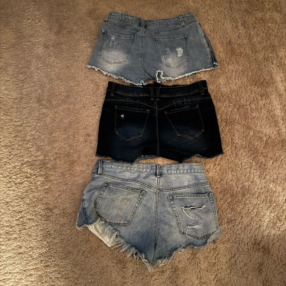 Distressed Denim Women Shorts
